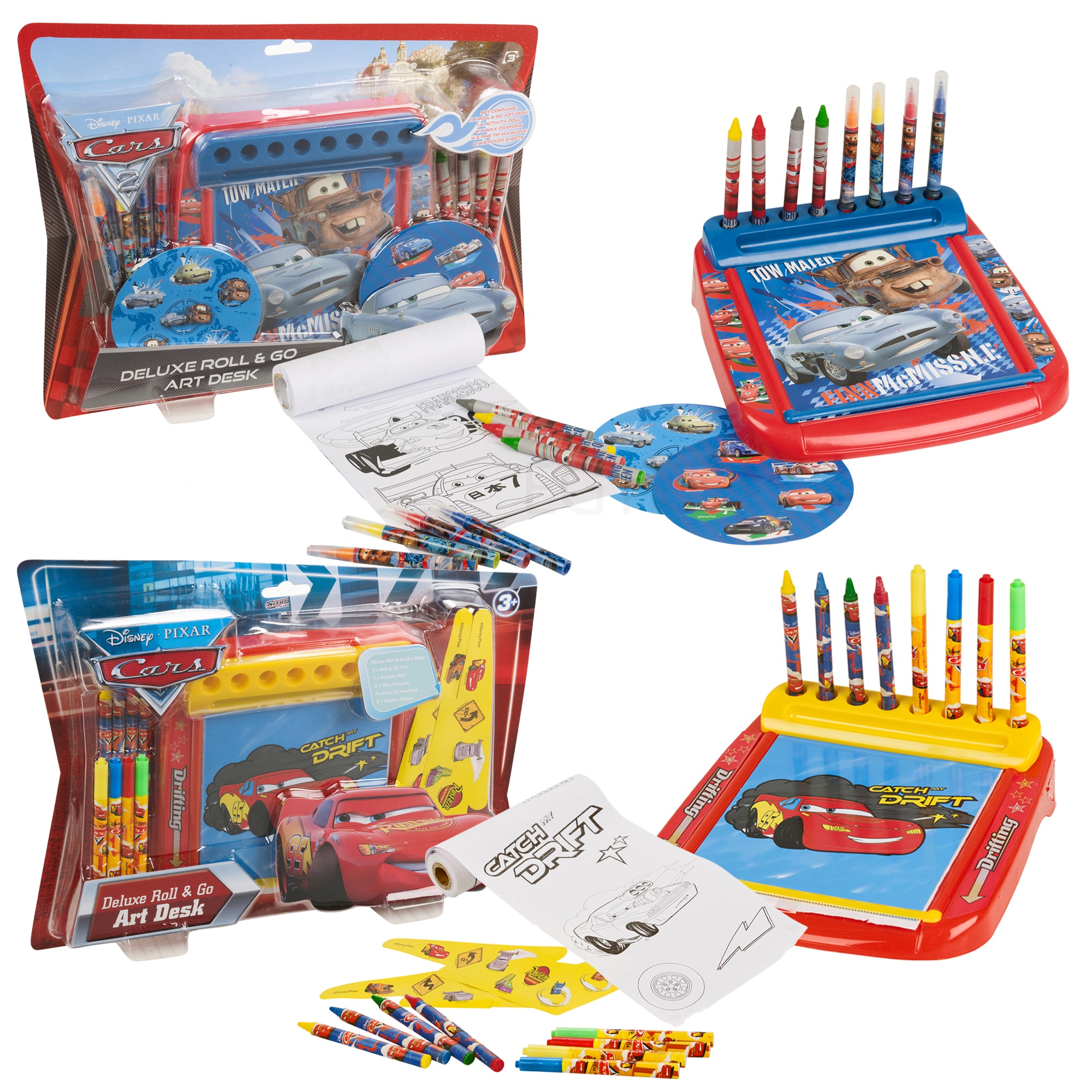 New Disney Cars Rolling Art Desk Toys Games Toys Games