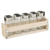 6pc Spice Jar with Wooden Stand [400731]