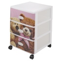 Pink 3 Tier Storage Drawer 38x37x52cm [962924]