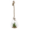 Glass Hanging Artificial Plant [477627]