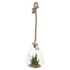 Glass Hanging Artificial Plant [477627]