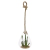 Glass Hanging Artificial Plant [477627]