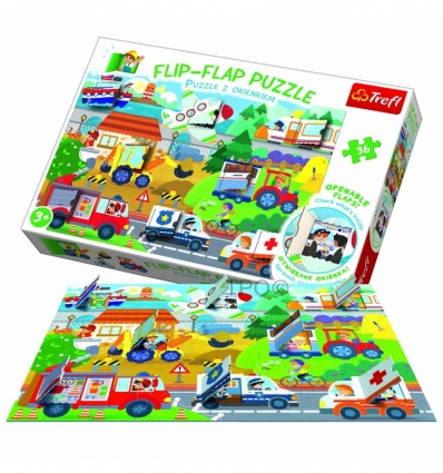 36 Flip-flap puzzle - Vehicles / Trefl [142730]