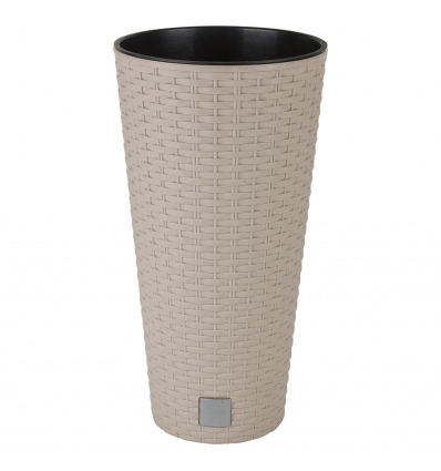 Round Beige Flower Pot H48xD25cm [027036]