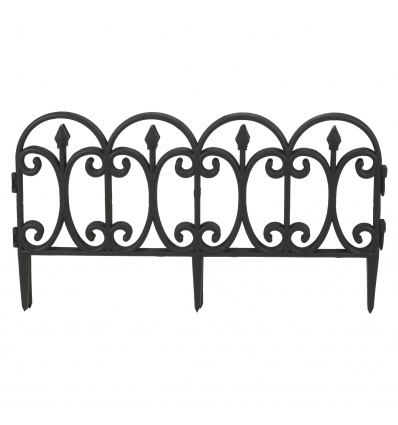 60x30cm Black Garden Fence [549423] set of 4 - Easygift Products