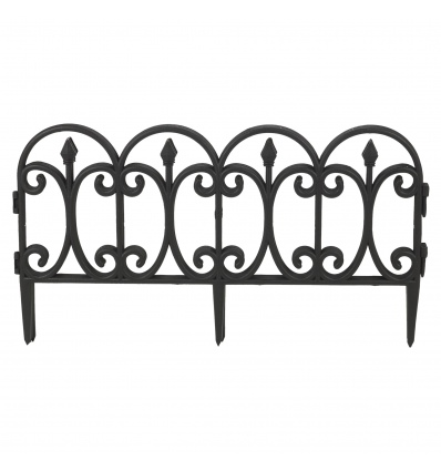 60x30cm Black Garden Fence [549423]