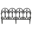 60x30cm Black Garden Fence [549423] set of 4