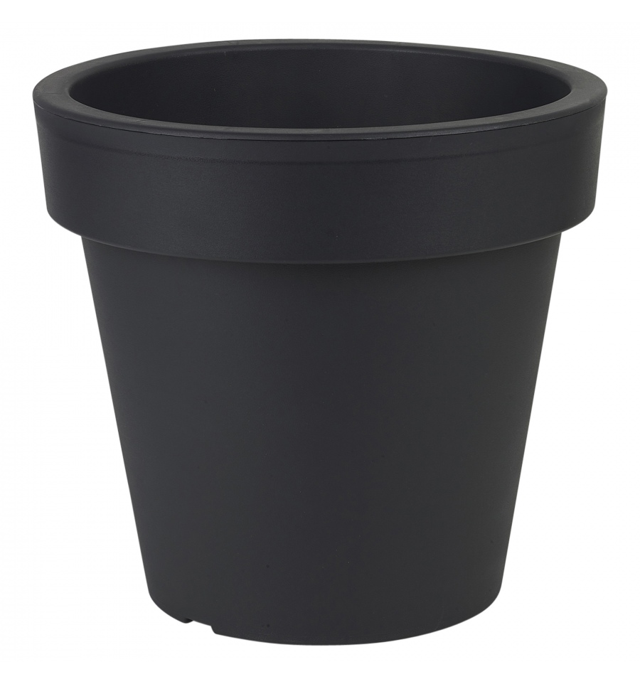  Round Flower Pot  Outdoor Black Planter