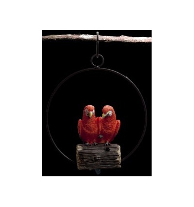 Red Parrot Duo With Sensor 19cm [455075]
