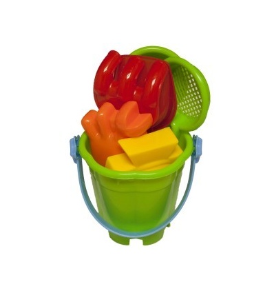 green Sand Bucket Set 15cm 7pcs [319001]