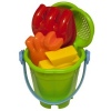 green Sand Bucket Set 15cm 7pcs [319001]