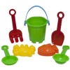 green Sand Bucket Set 15cm 7pcs [319001]