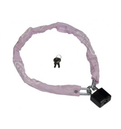 Pink Steel Bike Lock Chain 6mmx90cm [312330]