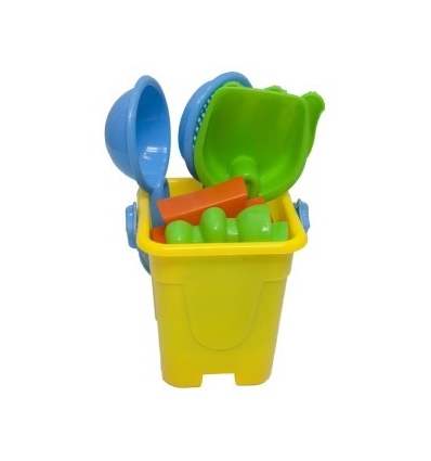 Yellow Sand Bucket Set 15cm 7pcs [319001]