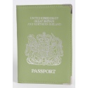 UK Real Leather Passport Holder (Green)