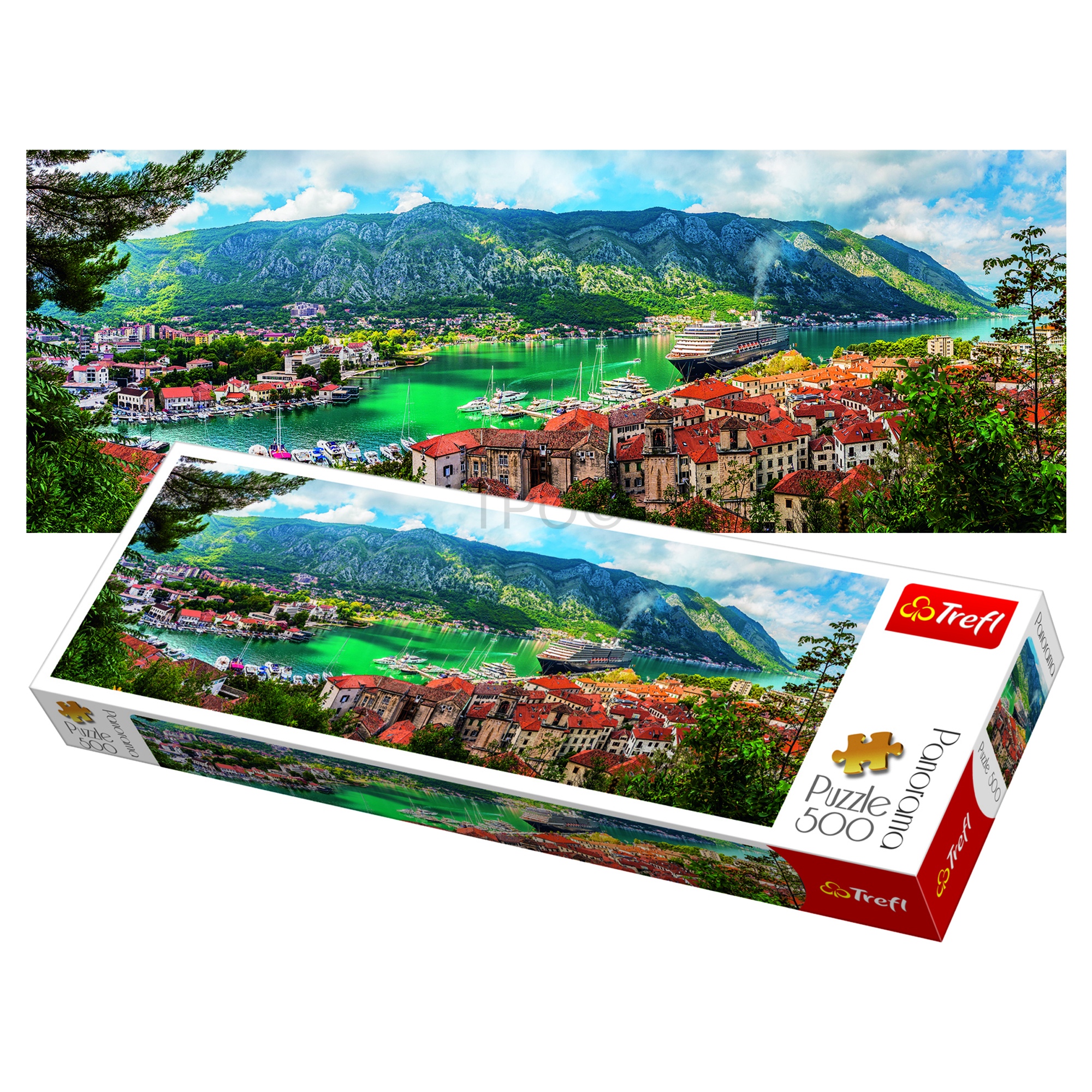 Trefl 500 Piece Panorama Adult Large Kotor Montenegro Floor Jigsaw