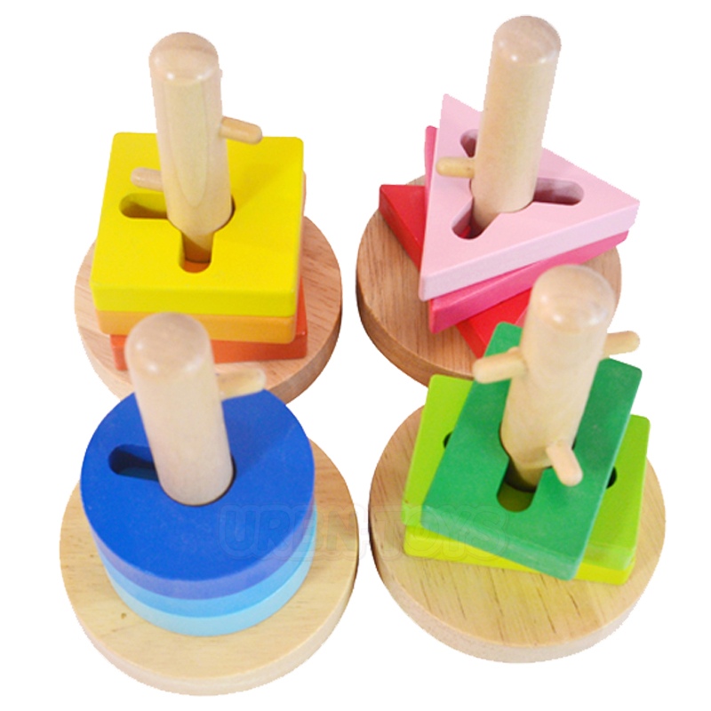 Wooden Twister Toy Shape Sorter Kids Toddlers Puzzle Game Preschool ...