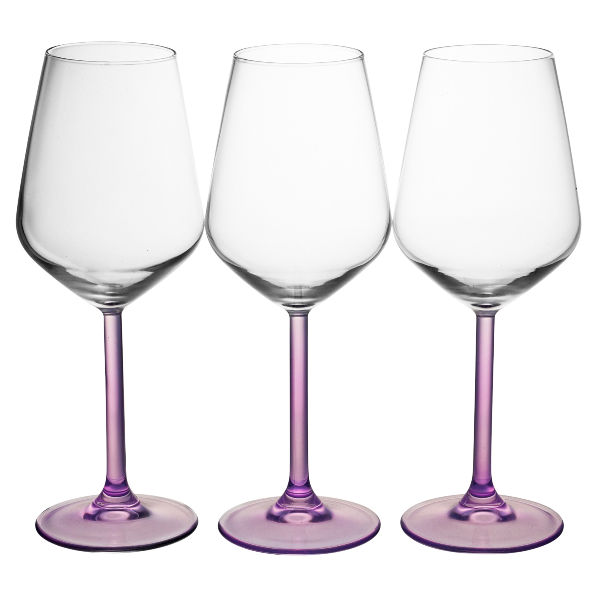 Large Wine Glasses Set Of 6 Purple Coloured Stem For Red And White Wine Winter 8693357399310 Ebay