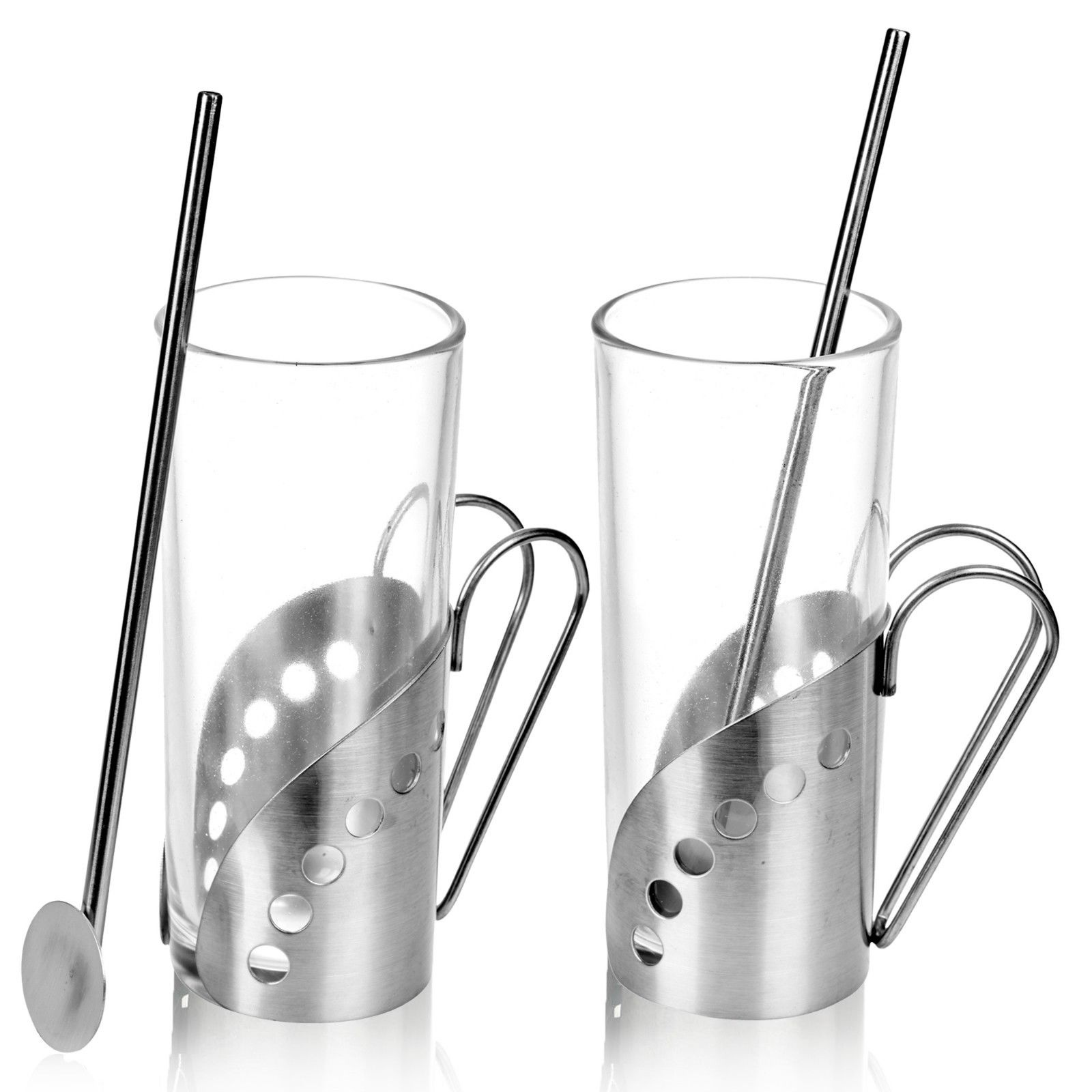 glass mug metal handle