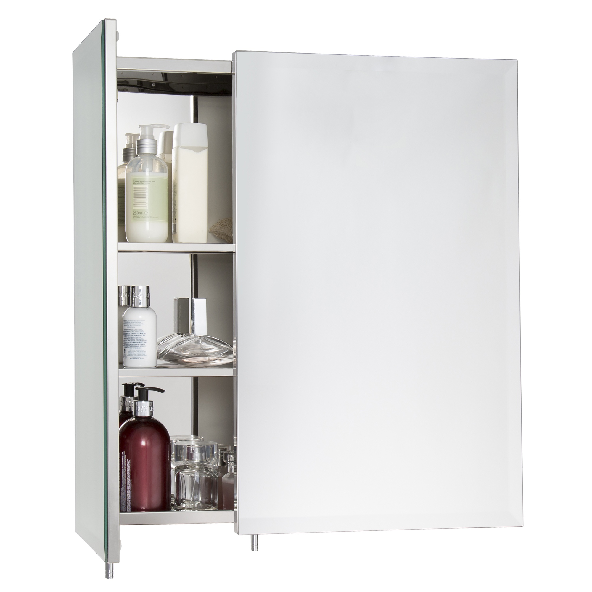 Croydex Dempsey Stainless Steel Wall Mounted Mirror 2 Door Bathroom Cabinet New Ebay