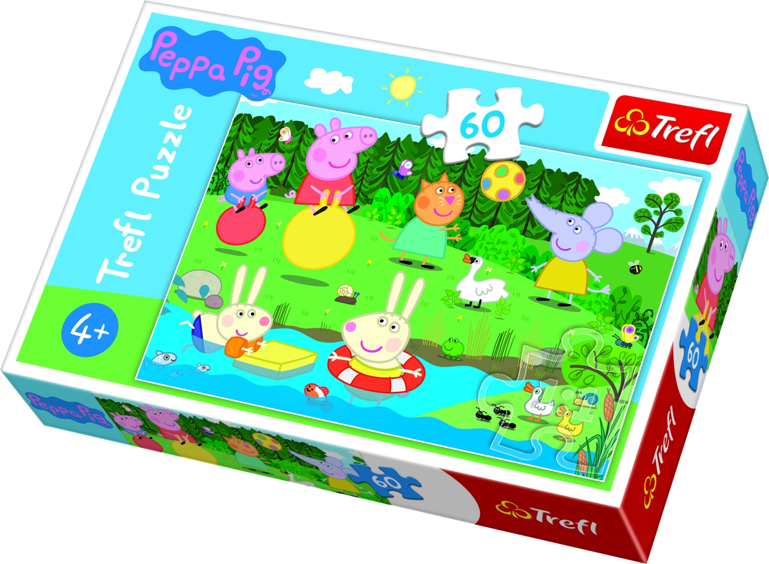 Trefl 60 Piece Kids Peppa Pig Holiday Fun Play Big Pieces Floor Jigsaw
