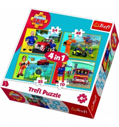 Puzzles - "4in1" - Fireman Sam to the rescue  [34311]