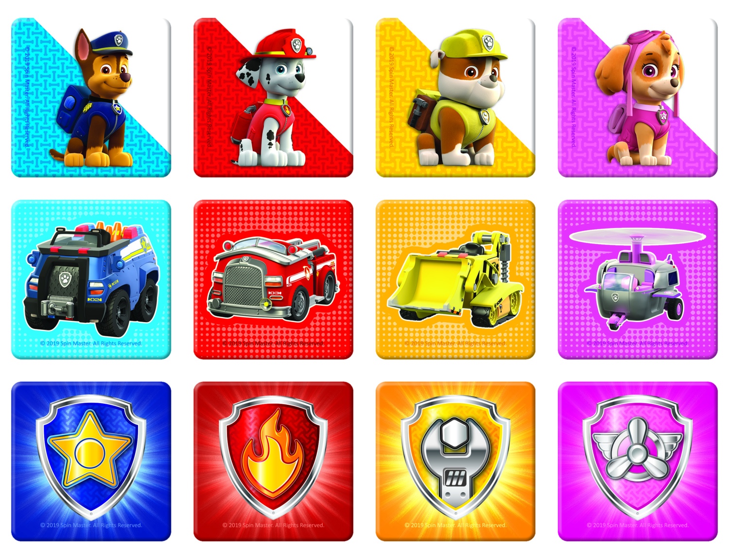 Puzzle De Rescate Trefl Kids 2 En 1 - 30 + 48 Piezas, Con Juego De Memoria, Temática PAW Patrol