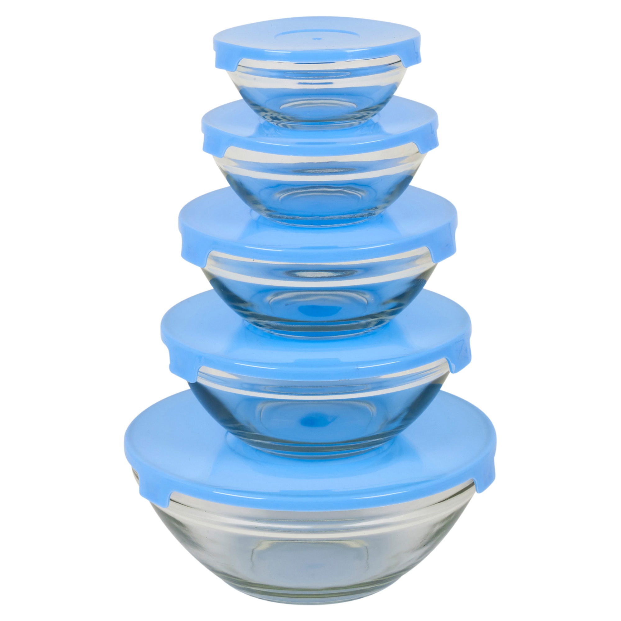 5 Pcs Glass Bowl Set With Lid Food Storage Microwave Dishwasher And Freezer Safe Ebay 5210