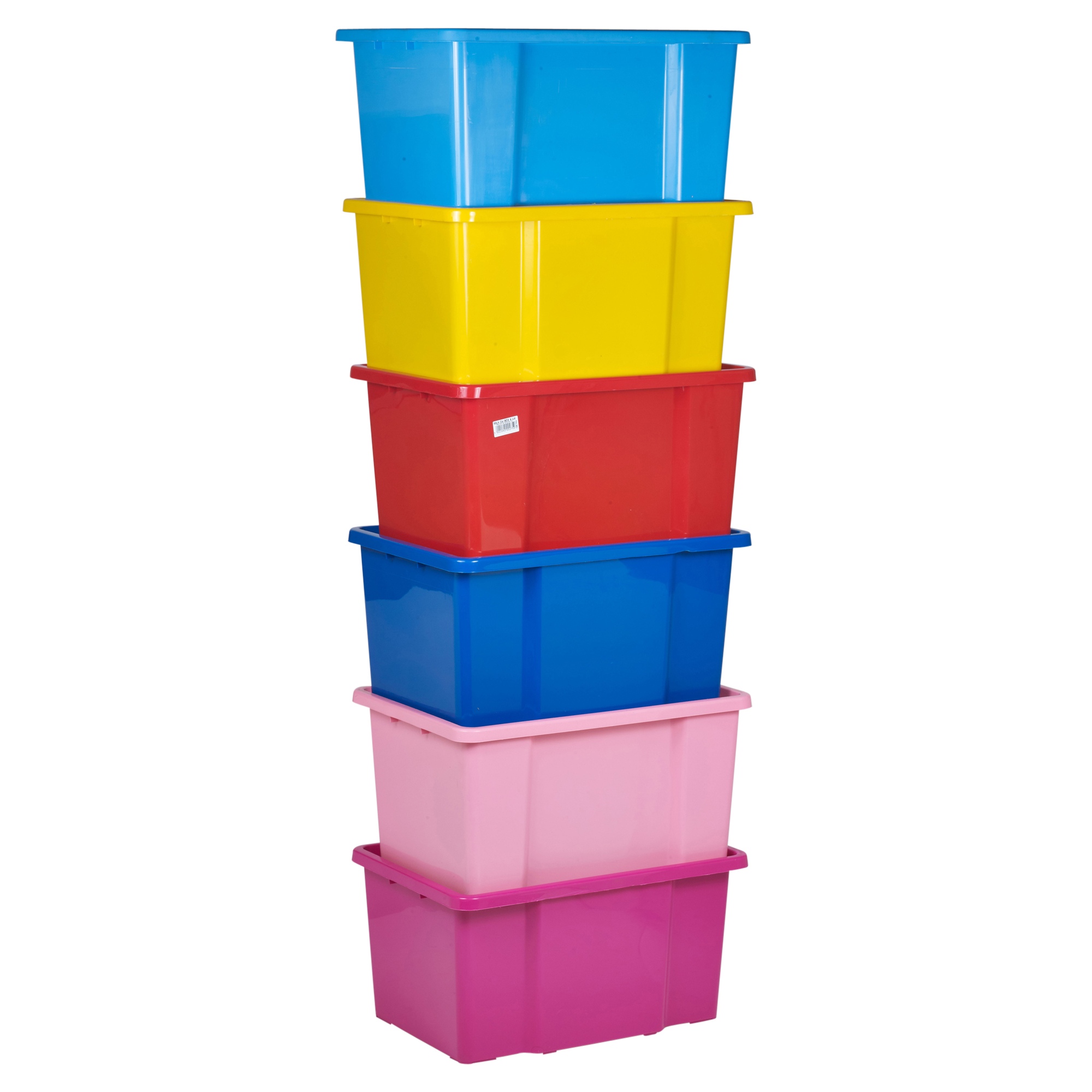 50 Litre Coloured Plastic Storage Boxes Clip Lid Quality Stackable ...