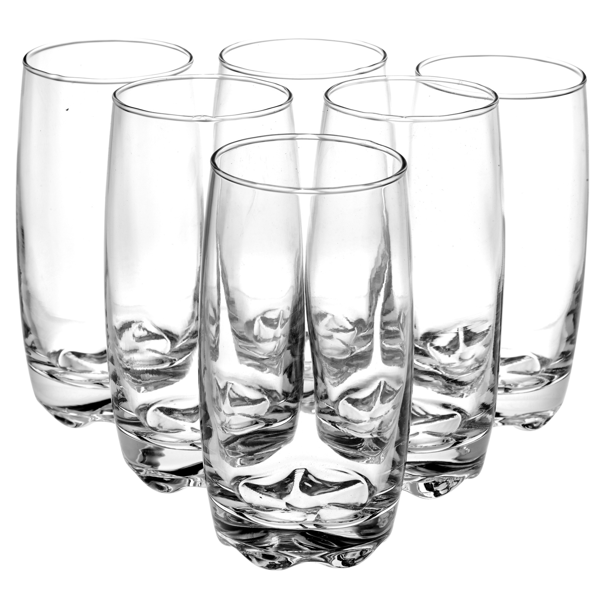 6 Pcs 375ml Drinking Glasses Set Cups With Thick Base For Juice Water Cocktail 8719202185911 Ebay