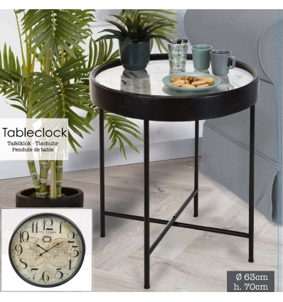 Table With Clock 63 x 63 x 70cm (948615)