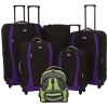 6 Travelight EVA 4 Wheel Spinner Suitcase Set