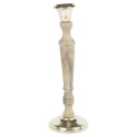 32cm Gold & Wood Candlestick Holder [718591]