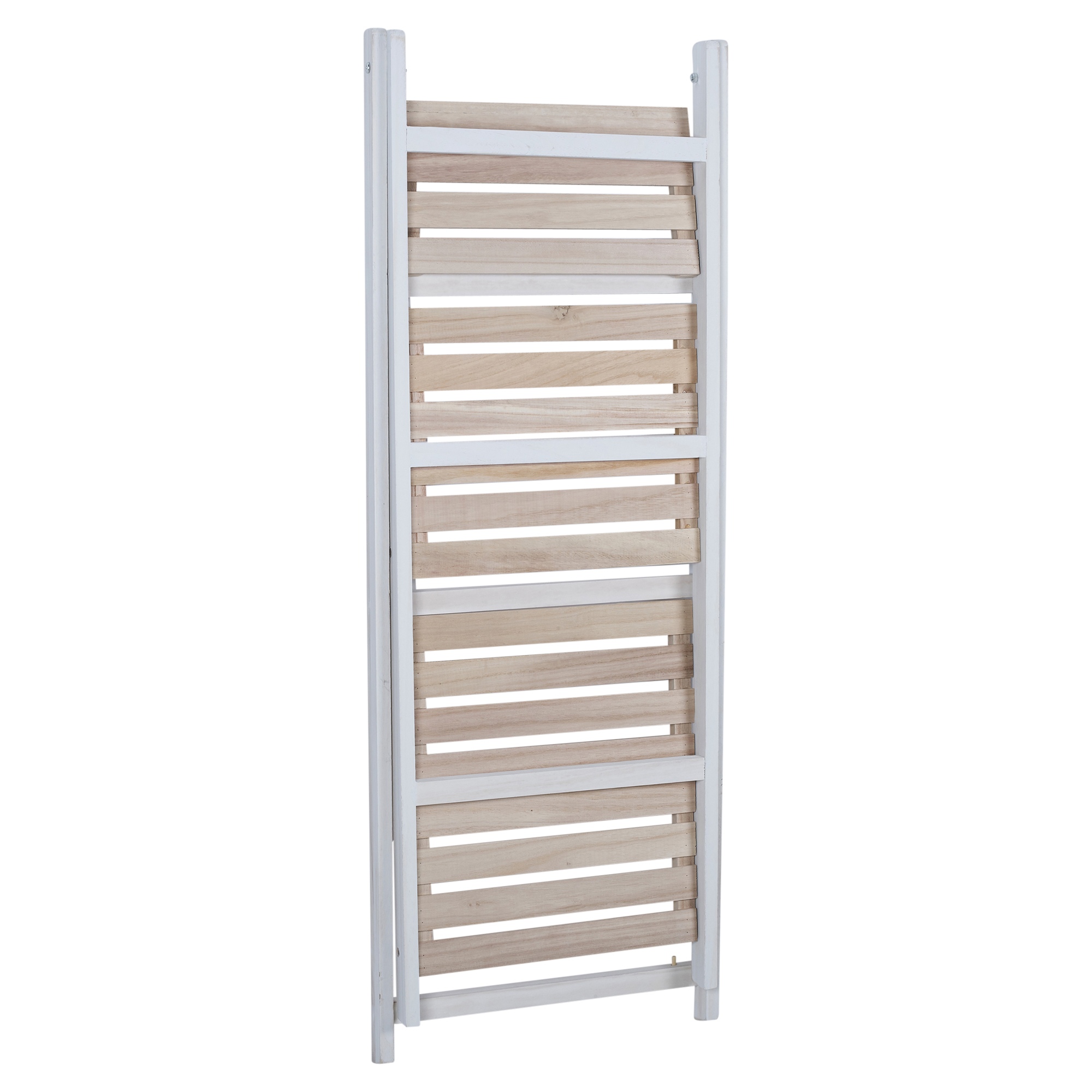 3 layer folding wooden tier shelf rack home bathroom