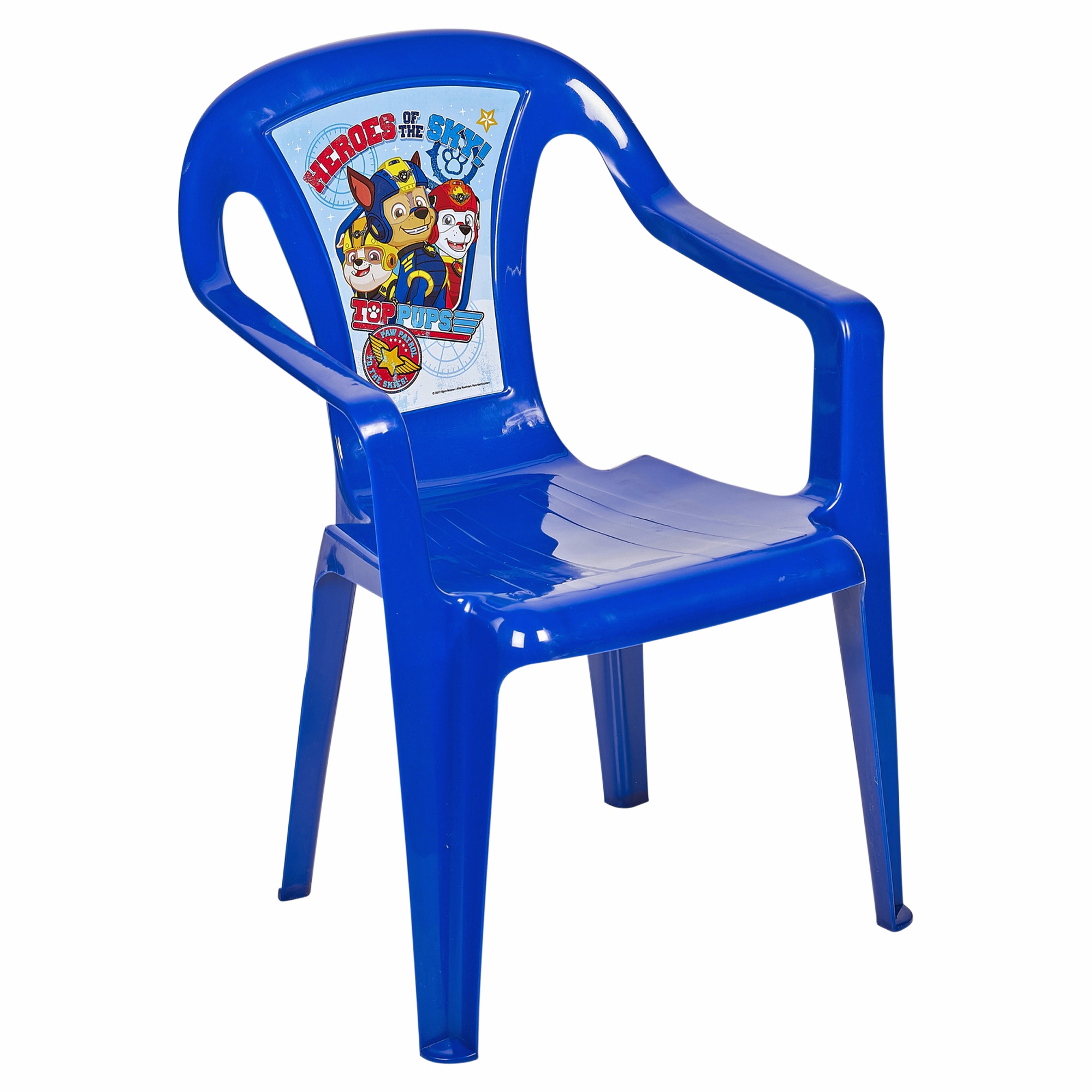 2 x Kids Blue Paw Patrol Plastic Chairs 