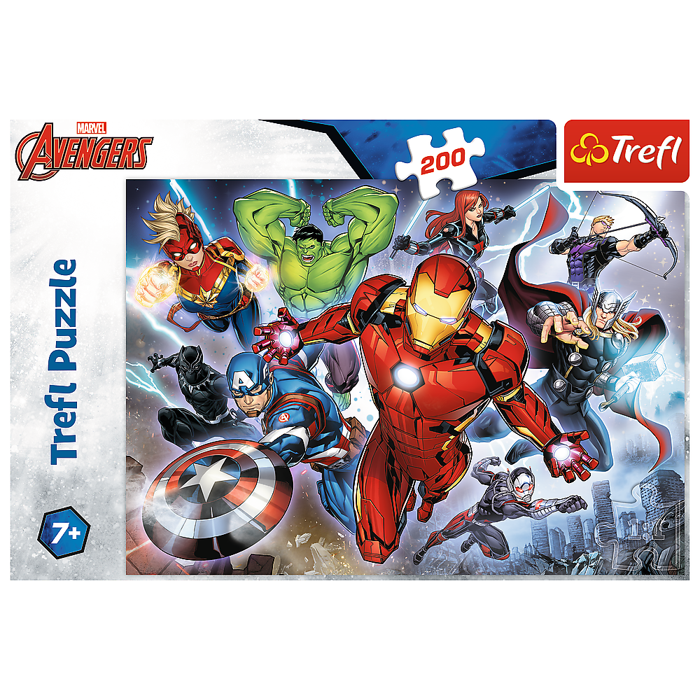 Trefl 200 Piece Kids Large Disney Marvel The Avengers Mighty Jigsaw ...