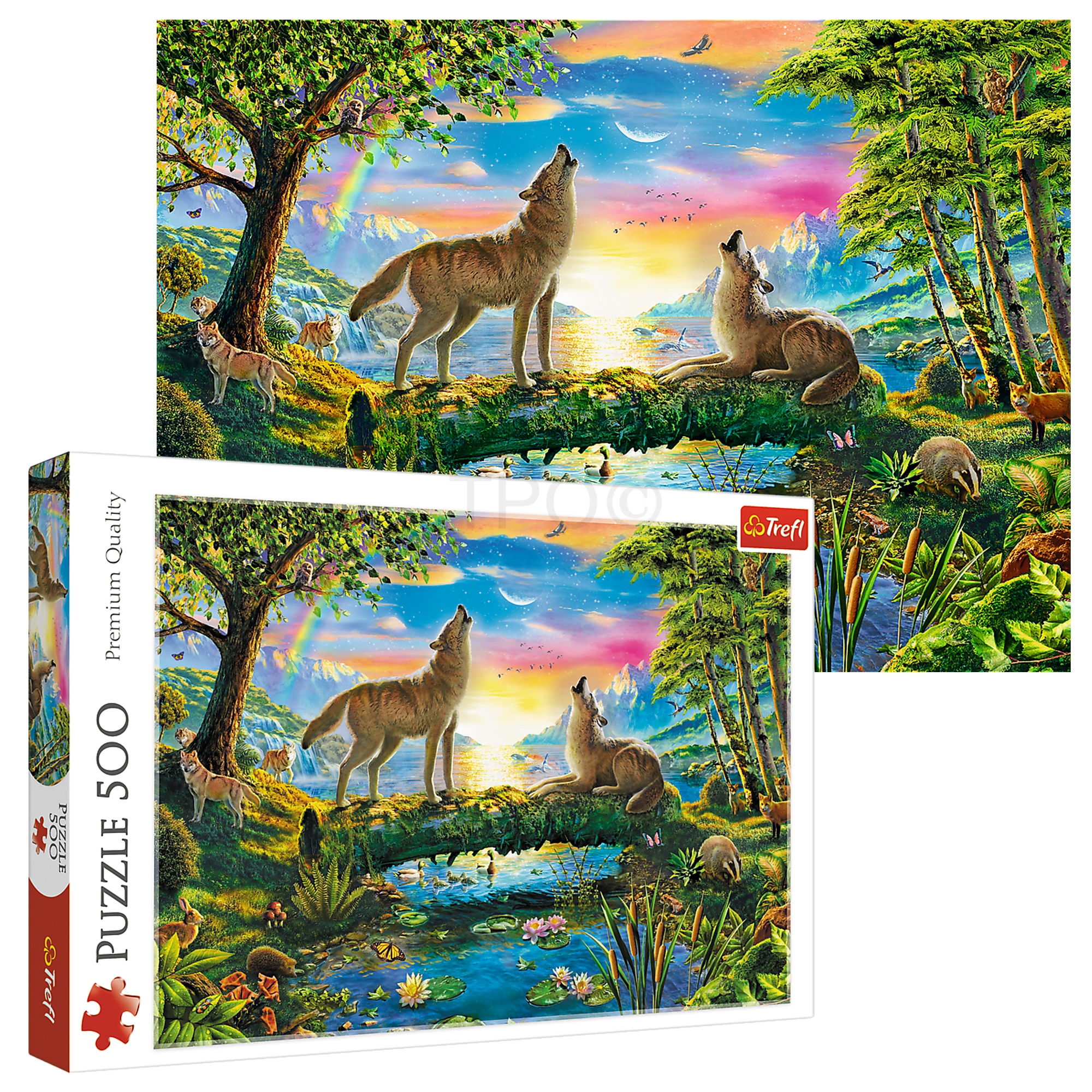 Puzzle Loups Trefl-37349 500 pièces Puzzles - Loups