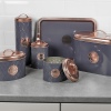 French Style Copper & Grey Tin Box