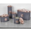 French Style Copper & Grey Tin Box