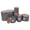 French Style Copper & Grey Tin Box