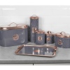 French Style Copper & Grey Tin Box