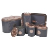 French Style Copper & Grey Tin Box