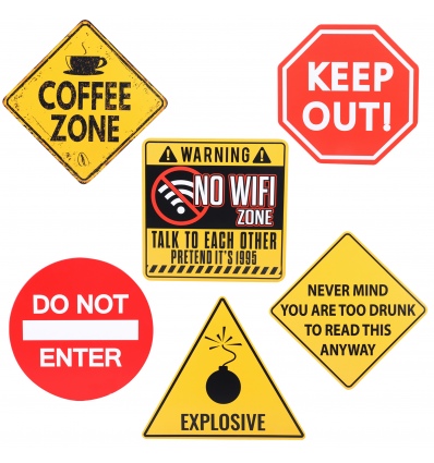 Decorative Road Signs 6 Design Ass [530719]