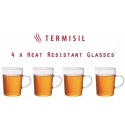 4 X Termisil Heat Resistant Glasses - 0.22ml/7.5oz [006110]