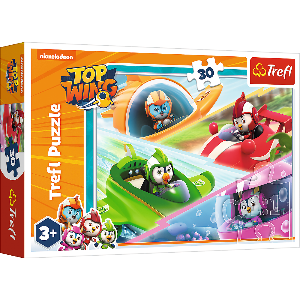 Trefl 30 Piece Kids Boys Large Viacom Top Wings Race Competition Jigsaw Puzzle Ebay