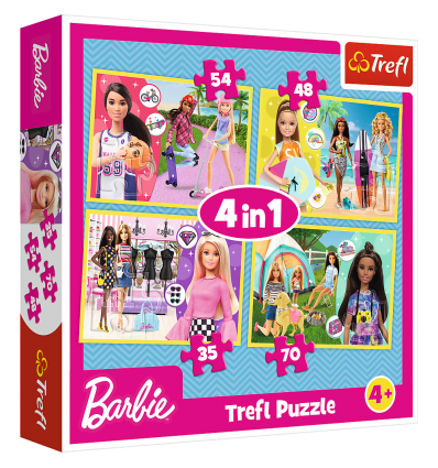 Puzzles - "4in1" - Barbie's world / Mattel, Barbie [34333]