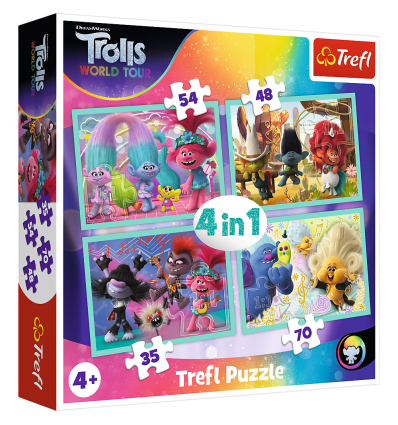 Puzzles - "4in1" - Troll's concert tour / Universal Trolls World Tour [34336]