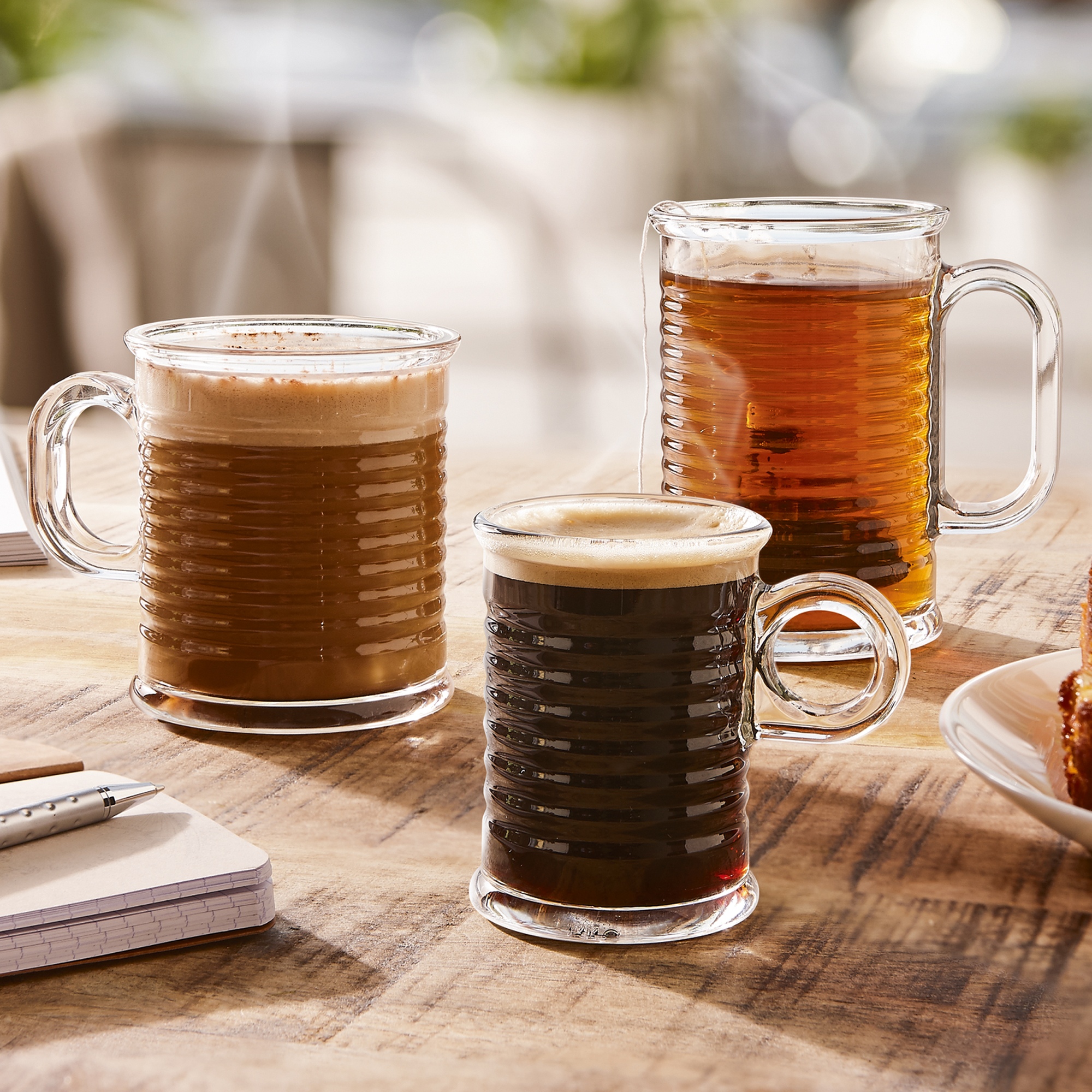 6x Luminarc Conserve Moi 320ml Coffee Mug Glass Cappuccino Tea Hot