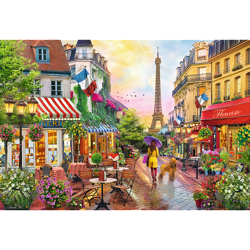 Trefl 1500 Piece Adult Large Jigsaw Puzzle Street Cafe Paris Eiffel ...