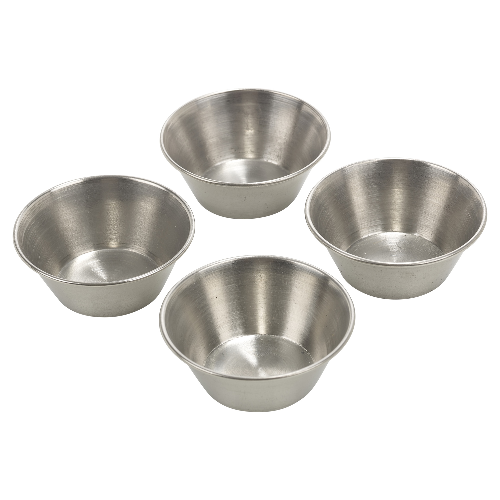 Set Of 12 Small Bowls Made Of Stainless Steel Stackable Metal Serving